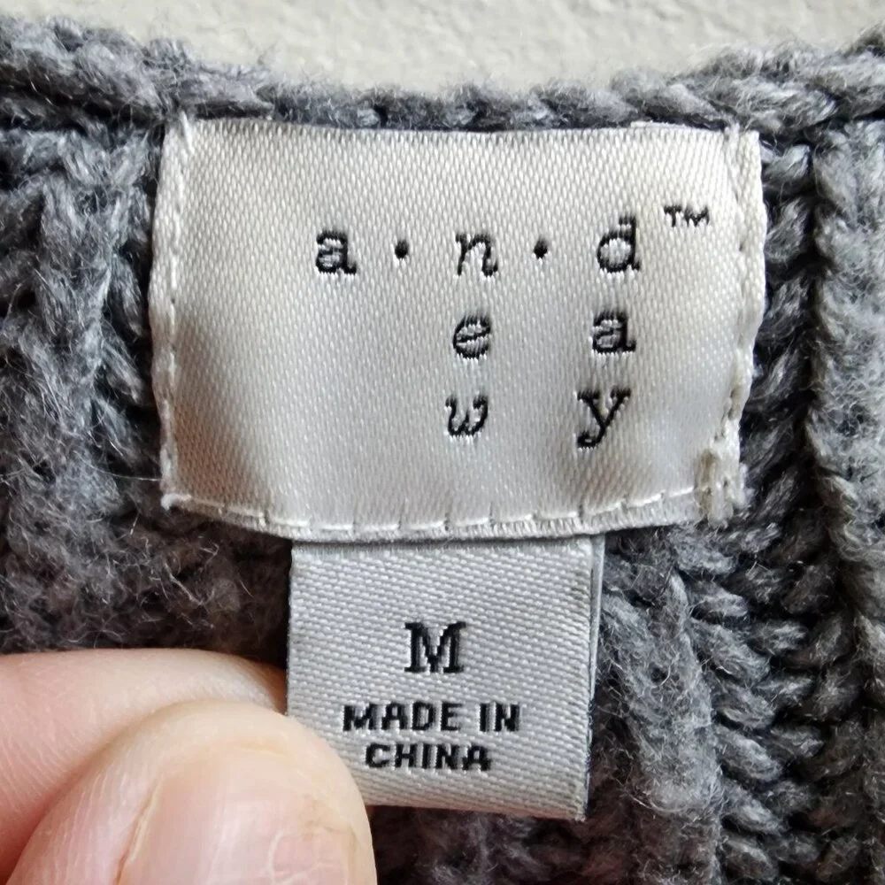 A New Day Gray Open Cardigan Size Medium